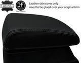 BLACK STITCH ARMREST LID REAL LEATHER COVER FITS SUZUKI GRAND VITARA 2006-2015
