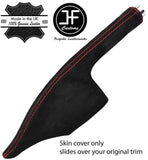 RED STITCHING REAL SUEDE HANDBRAKE GAITER FITS SEAT AROSA 2001-2004 CUSTOM NEW