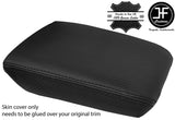 BLACK STITCH CARBON FIBER VINYL ARMREST LID COVER FITS AUDI A4 B9 2015-2017