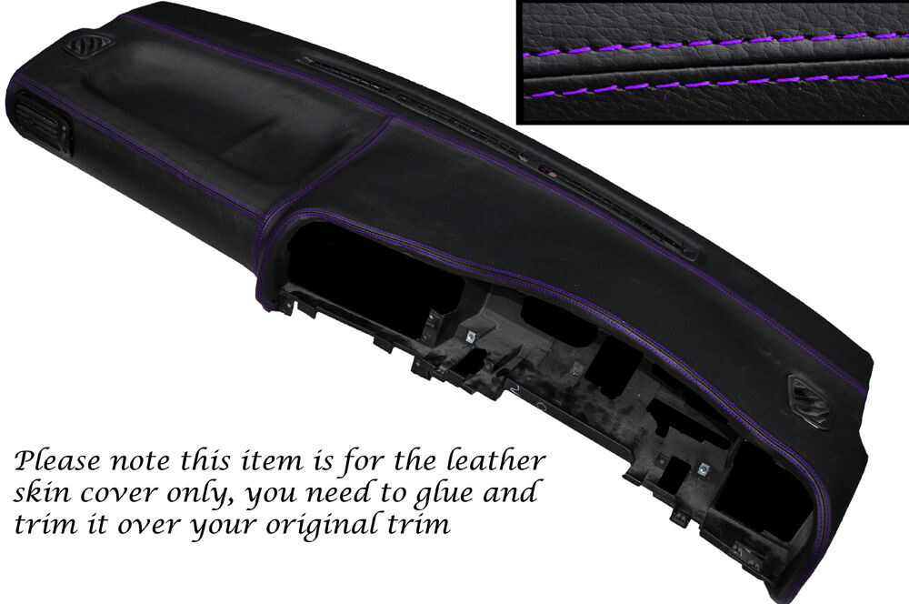 PURPLE STITCH DASH DASHBOARD LEATHER SKIN COVER FITS NISSAN SUNNY PULSAR GTIR