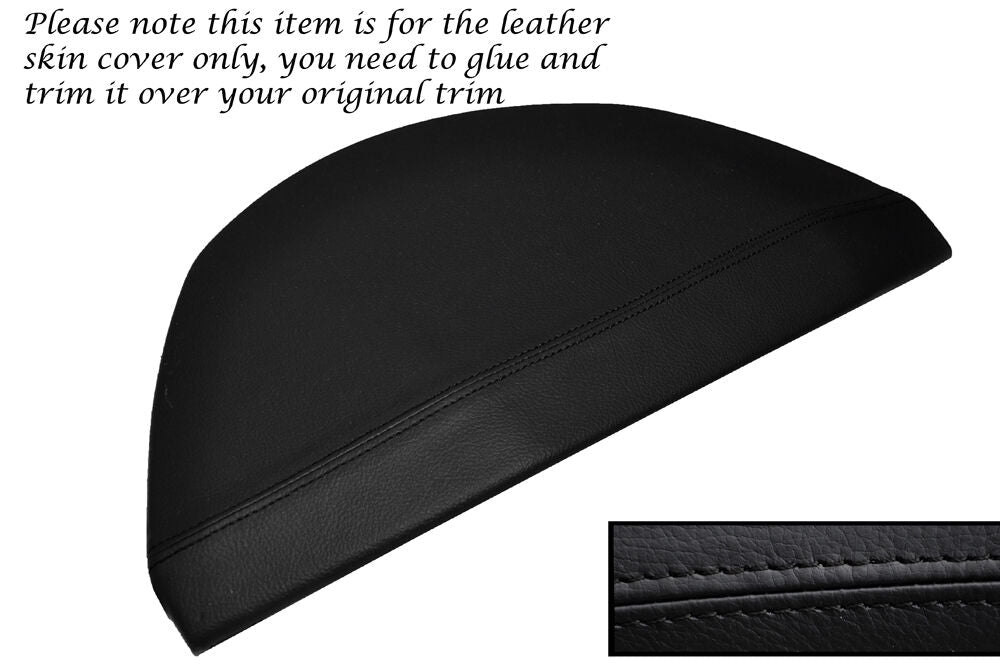 BLACK STITCH SPEEDO HOOD INSTRUMENT LEATHER SKIN COVER FITS VOLVO S60 V70