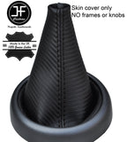 BLACK STITCH CARBON FIBER VINYL GEAR GAITER FITS BMW MINI R50 R52 R53 2001-2006