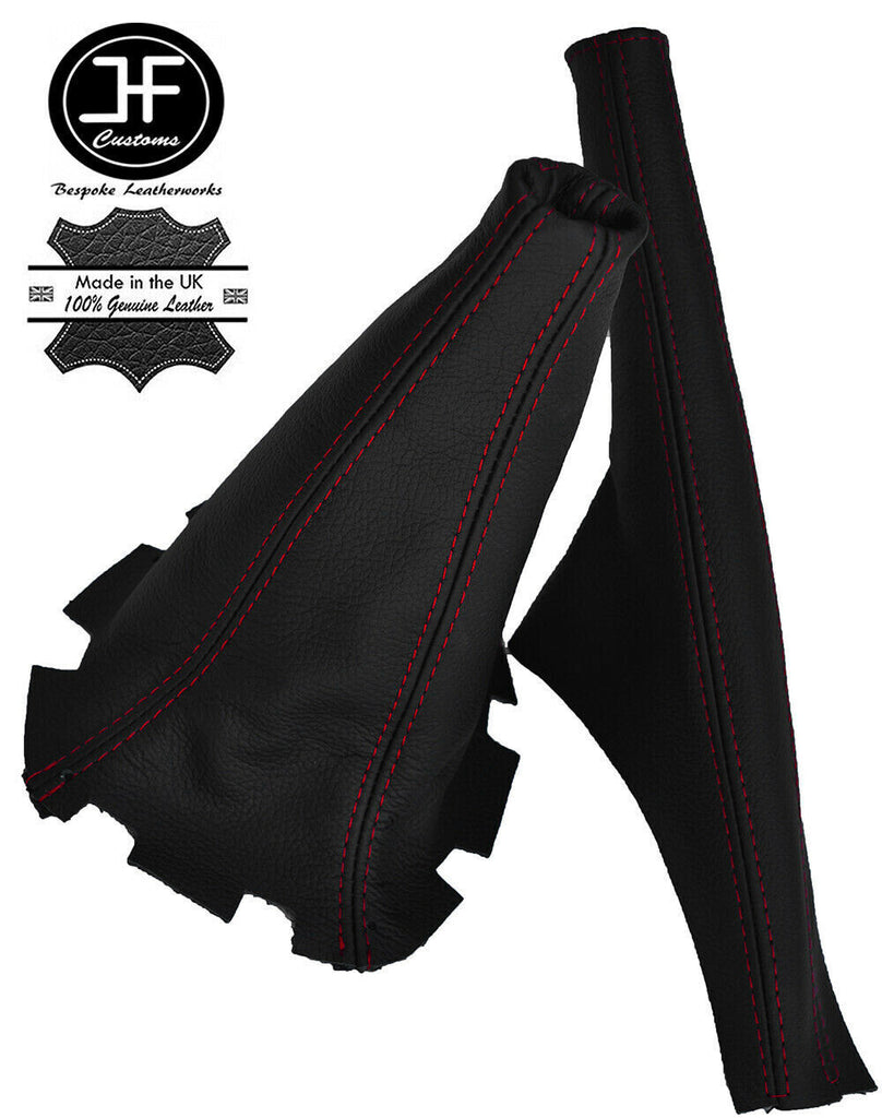 RED STITCH FITS SUBARU FORESTER 1997-2002 LEATHER GEAR HANDBRAKE GAITER