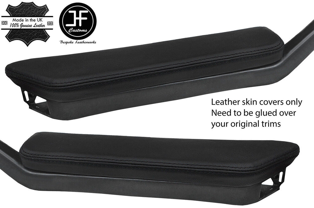 BLACK STITCH FOR LANCIA MONTECARLO SCORPION 2 X DOOR ARMREST COVERS CUSTOM NEW