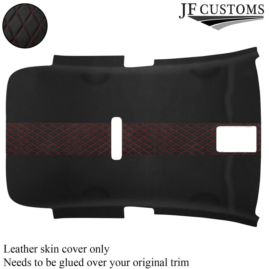 DSG2 RED STITCH D GREY LUXE SUEDE HEADLINER COVER FOR VW GOLF MK6 09-14 3 DOOR