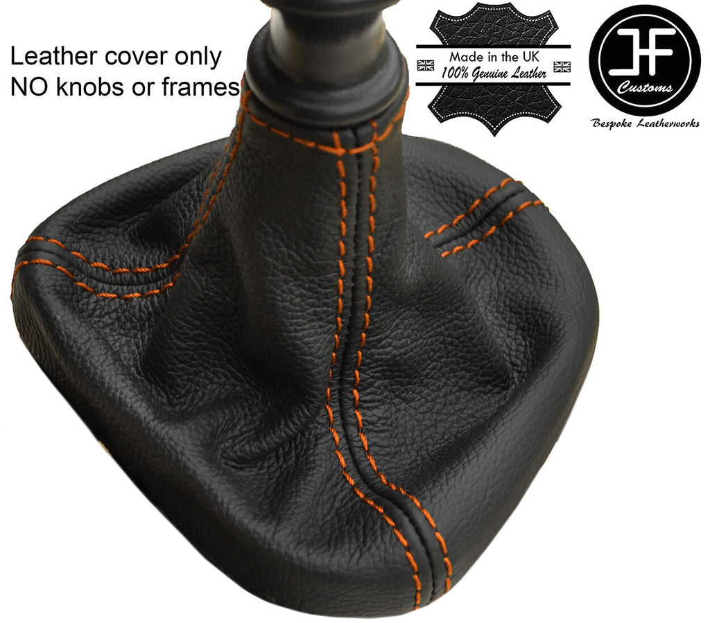 ORANGE STITCH REAL LEATHER MANUAL GEAR GAITER FITS RENAULT MASTER MK3 III 10-17