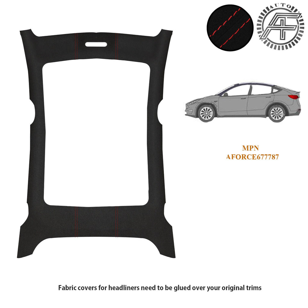 LUXE SUEDE HEADLINER WITH SUNROOF COVER FITS TESLA MODEL Y 2020-2023 MADE IN UK