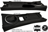BLACK STITCH CONSOLE GAITER & ARMREST LEATHER COVERS FOR MAZDA MX5 MK3 3.5 09-15