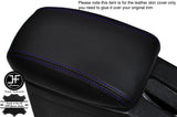 PURPLE STITCHING ARMREST LID LEATHER COVER FITS HONDA CIVIC MB6 MC MA 1996-2000