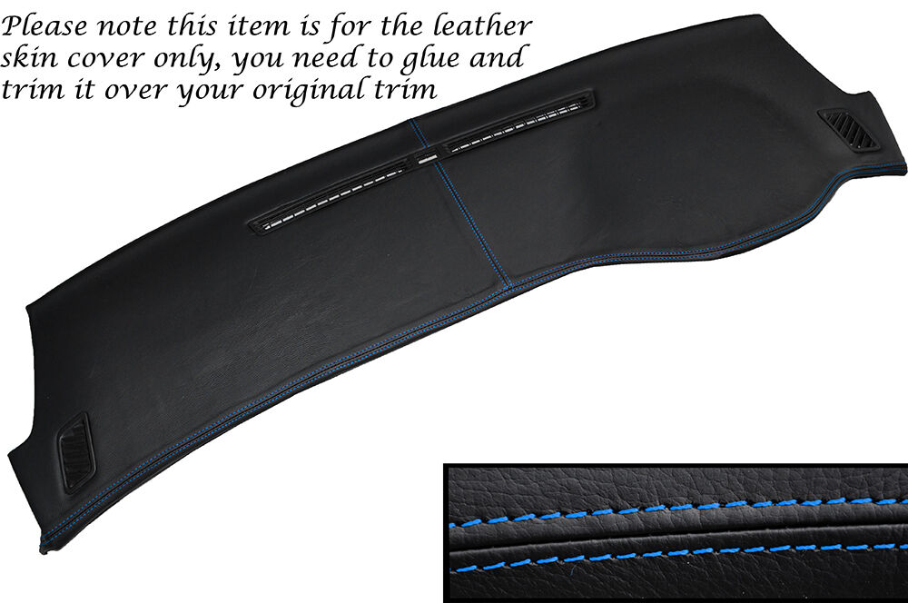 BLUE STITCH TOP DASH DASHBOARD LEATHER COVER FITS MITSUBISHI LANCER EVO 7 8 9