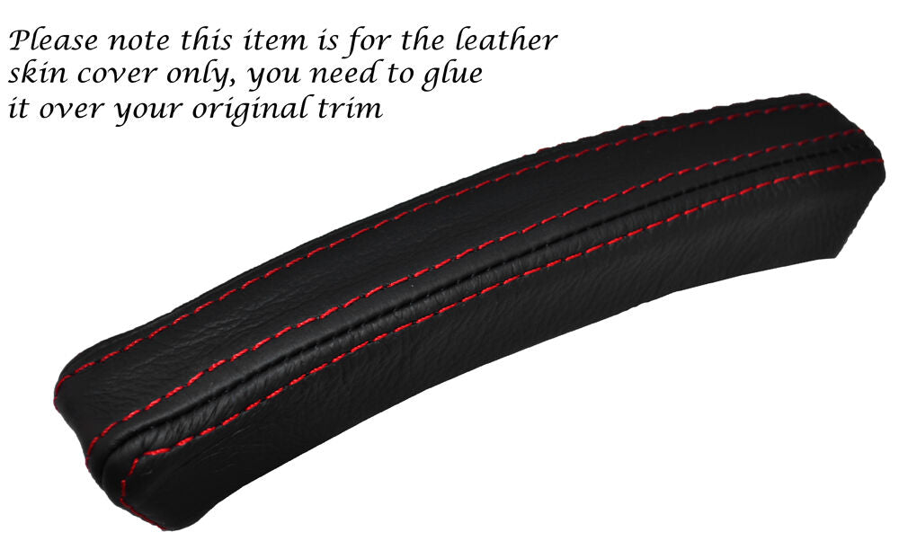 RED STITCH 1X CENTRE CONSOLE TRIM LEATHER SKIN COVER FITS SAAB 93 9-3 03-11