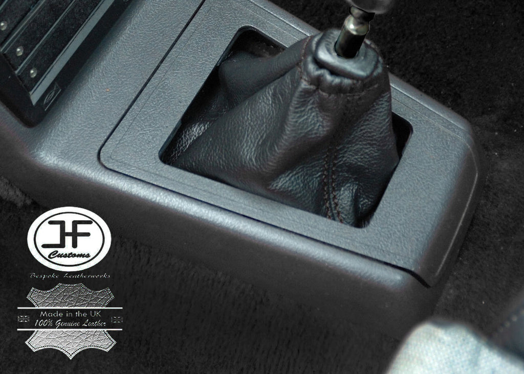 BLACK STITCH MANUAL REAL LEATHER GEAR GAITER FITS PEUGEOT 205 & GTI CUSTOM NEW