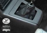 BLACK STITCH MANUAL REAL LEATHER GEAR GAITER FITS PEUGEOT 205 & GTI CUSTOM NEW