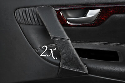 GREY STITCH FITS VOLVO V70 S60 2001-2007 2X FRONT DOOR HANDLE LEATHER COVERS