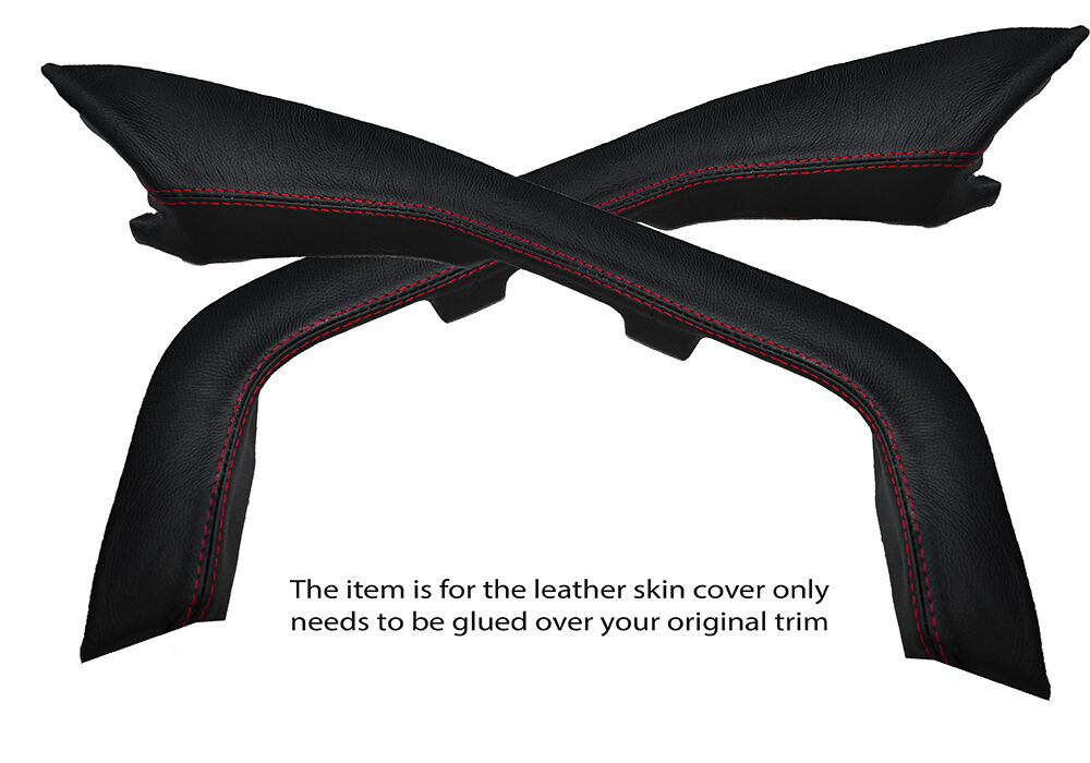 RED STITCH 2X CENTER CONSOLE SIDE TRIM SKIN COVERS FITS LANDROVER DISCOVERY 4