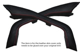 RED STITCH 2X CENTER CONSOLE SIDE TRIM SKIN COVERS FITS LANDROVER DISCOVERY 4