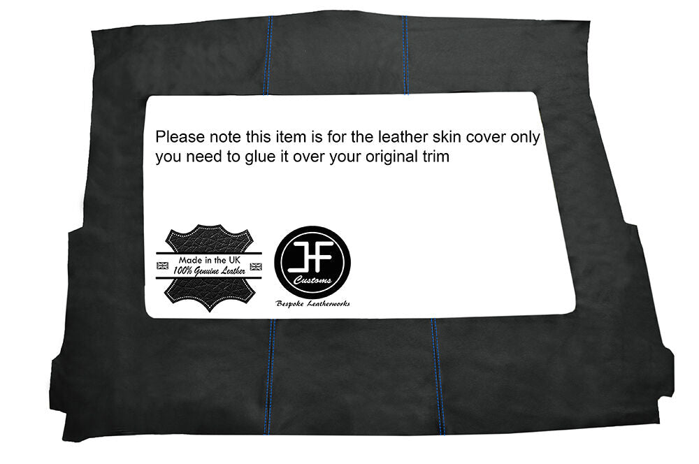 BLUE STITCH ROOF HEADLINING LINER LEATHER COVER FITS PORSCHE 924 944 75-85