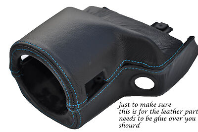 BLUE STITCHING FITS MG MGF MGTF 95-05 STEERING WHEEL SHROUD LEATHER COVER