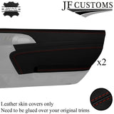 D RED STITCH 2X DOOR CARD TRIM KIT COVERS FOR PORSCHE CARRERA 911 997 04-12