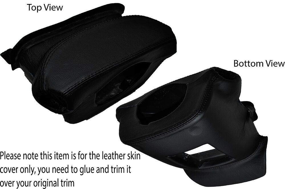 BLACK STITCHING STEERING SHROUD LEATHER SKIN COVER FITS NISSAN NAVARA D40 05-15