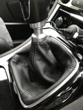 BLACK STITCH MANUAL REAL LEATHER GEAR STICK GAITER FITS FORD S-MAX 2011-2015