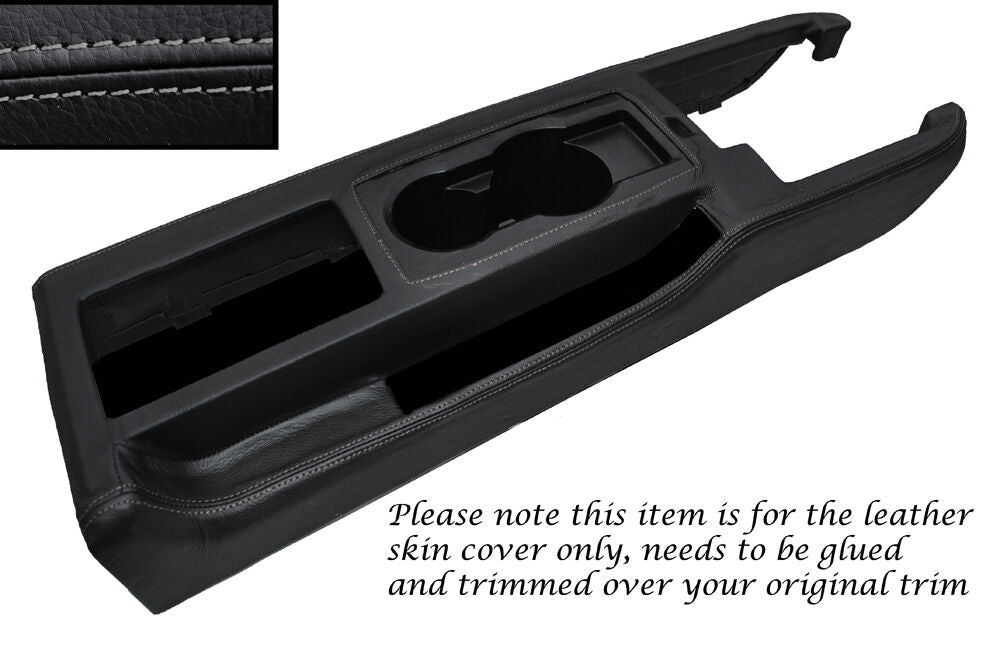 GREY STITCHING CENTRE CONSOLE LEATHER SKIN COVER FITS FORD MUSTANG 2005-2009