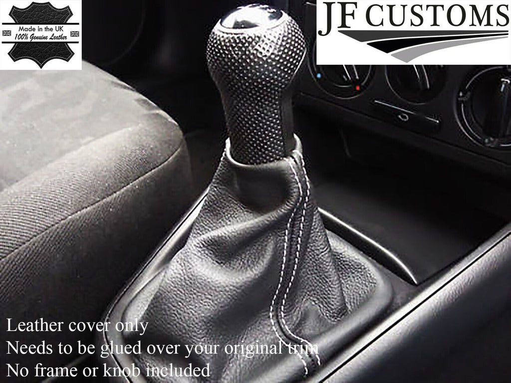 FITS VW GOLF MK4 GEAR STICK GAITOR WHITE STITCHING 1998-2003 CUSTOM NEW