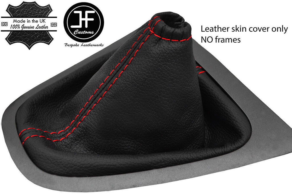 RED STITCH TOP GRAIN LEATHER MANUAL GEAR GAITER FITS TOYOTA AURIS 2007-2011