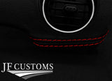 RED STITCH LEATHER 2X FRONT DASH TRIM COVERS FITS MAZDA MX5 MK3 NC 05-14