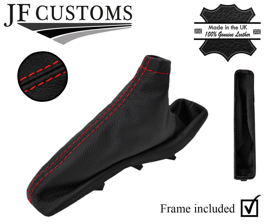 RED STITCH LEATHER HANDBRAKE+PLASTIC FRAME FITS SUBARU IMPREZA 05-07 CUSTOM NEW