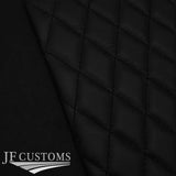 BLACK DIAMOND STITCH LEATHER 2X REAR C POST PILLAR COVERS FOR MG MGB GT