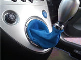 FITS HONDA CIVIC 2001 -2005 GEAR BLUE PU SUEDE SHIFT BOOT BLUE STITCH CUSTOM NEW