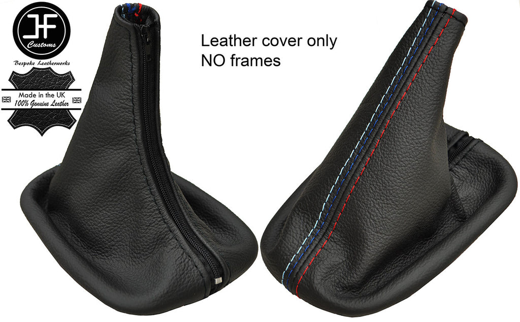 BLACK STITCH REAL LEATHER MANUAL GEAR GAITER FOR BMW E9 68-75 COUPE TRI STITCH
