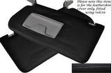 BLACK STITCHING FITS MITSUBISHI EVO 7 8 FQ-300 2X SUN VISORS LEATHER COVERS