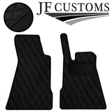 BLACK DIAMOND STITCH VINYL 2XTAILORED FLOOR CARPETS FOR SMART ROADSTER 03-07 JF1