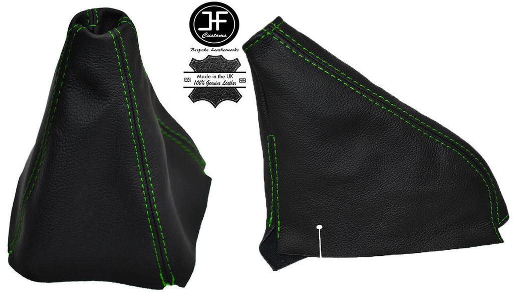 GREEN STITCH LEATHER GEAR & HANDBRAKE GAITER FOR HONDA CRX DEL SOL 1992-1997