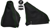 GREEN STITCH LEATHER GEAR & HANDBRAKE GAITER FOR HONDA CRX DEL SOL 1992-1997