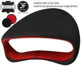 BLACK RED  GAUGE SPEEDO HOOD 2 TONE LEATHER COVER FOR PEUGEOT 206 98-12