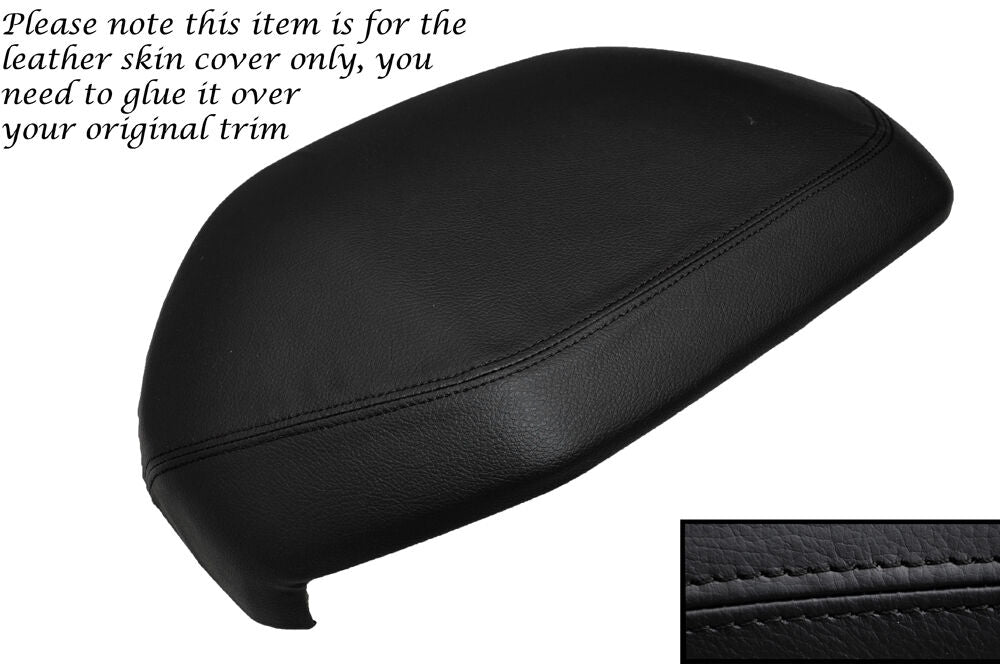 BLACK STITCH DASH COWL HOOD LEATHER SKIN COVER FITS LAND ROVER FREELANDER 98-06
