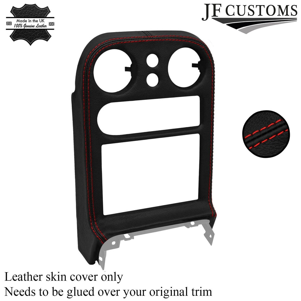 RED STITCH LEATHER RADIO SURROUND COVER FITS MAZDA MX5 MK1 MIATA 94-97