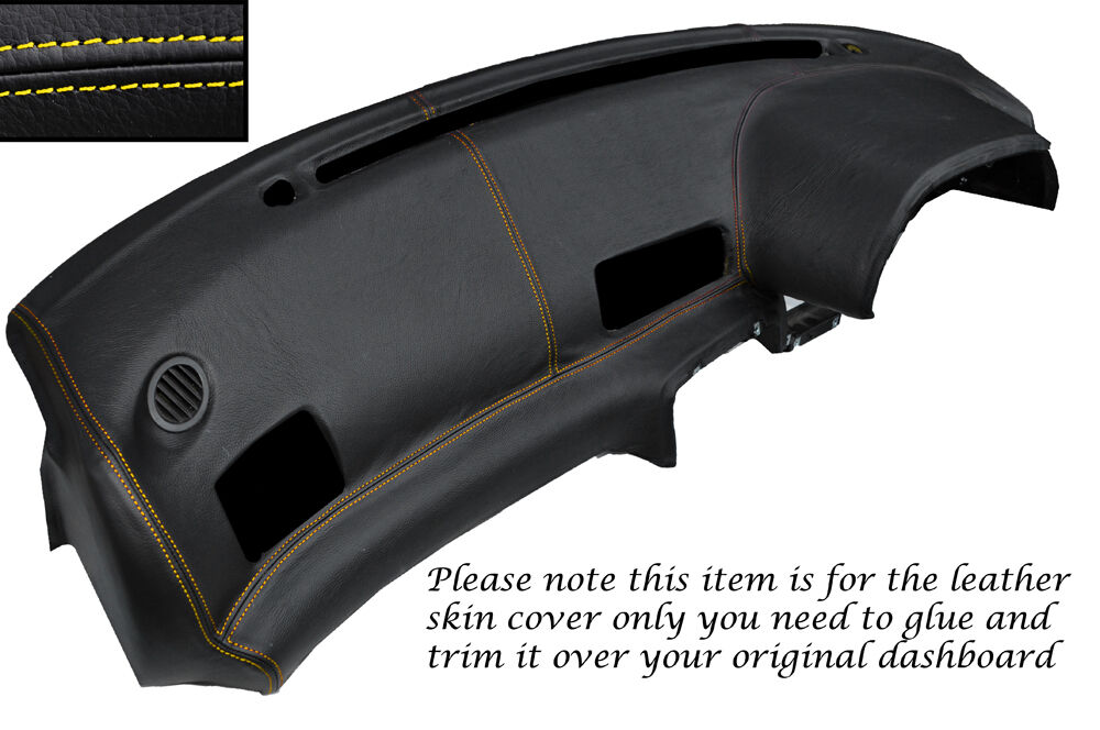 YELLOW STITCH DASH DASHBOARD LEATHER COVER FITS NISSAN SKYLINE GTS GTR R32 89-94