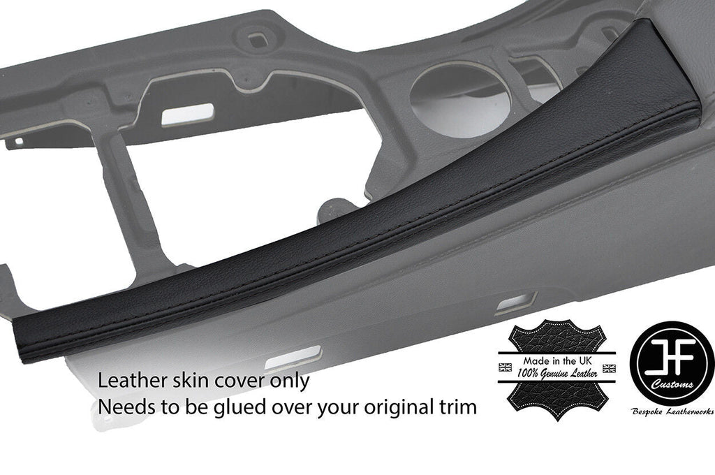 BLACK STITCH CENTER CONSOLE TRIM LEATHER COVER FOR BMW 5 SERIES E60 E61 03-11