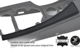 BLACK STITCH CENTER CONSOLE TRIM LEATHER COVER FOR BMW 5 SERIES E60 E61 03-11