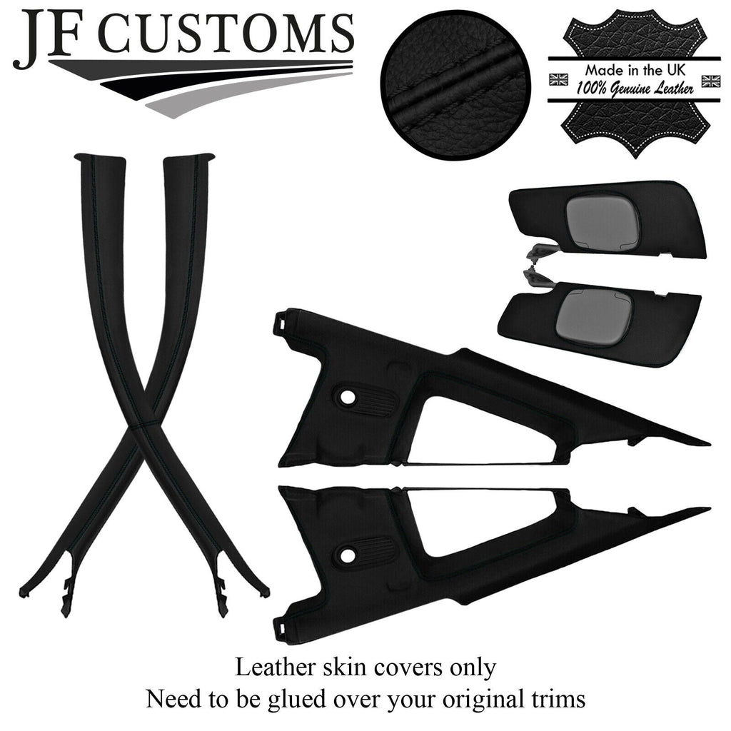 BLACK STITCH LEATHER COVERS FOR FORD MUSTANG 05-09 COUPE TOP INTERIOR KIT