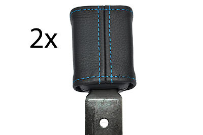 blue stitch FITS VOLKSWAGEN GOLF 4 MK4 IV JETTA 2X FRONT SEAT BELT STALK COVERS