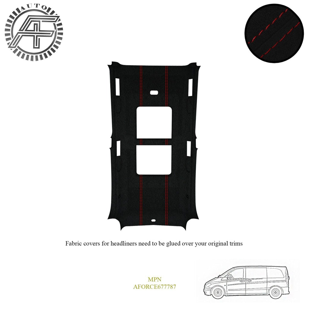 LUXE SUEDE HEADLINER COVER FOR MERCEDES VIANO W639 4-DR MINIBUS + SUNROOF 03-13