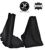 BLACK & BLACK LEATHER GEAR & HANDBRAKE GAITERS FITS TOYOTA JZX100 CHASER 96-00