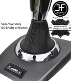 BLACK STITCHING CARBON FIBER VINYL SMG GEAR GAITER FITS BMW E46 SMG 98-05