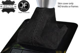 BLACK STITCH REAL SUEDE AUTO AUTOMATIC GEAR GAITER FOR PEUGEOT 508 2011-2017