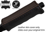 BLACK & BROWN STRIPE HANDBRAKE HANDLE LEATHER COVER FITS BMW Z3 1995-2004